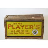 ' Player's Navy Cut ' Advertising Wooden Framed Crate, 75cms long