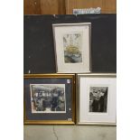 Barry Owen Jones, Two Signed Limited Edition Etchings ' Guernsey Packing Shed ' no. 51/75 and ' St