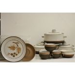 A Denby Cotswold Range stoneware cups and saucers plates,together with tureens and plates from the