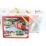 Large quantity of OO gauge model railway to include boxed Hornby R410 Operating Turntable, boxed