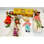 Boxed Pelham Puppet (possibly Gretel), box and puppet is gd condition, plus four playworn Pelham