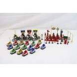 Group of mid 20th C onwards diecast and plastic petrol pumps and road signs to include Dinky