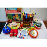 Collection of toys and games to include Tot-Ten, Plastic Meccano, Wizard, etc