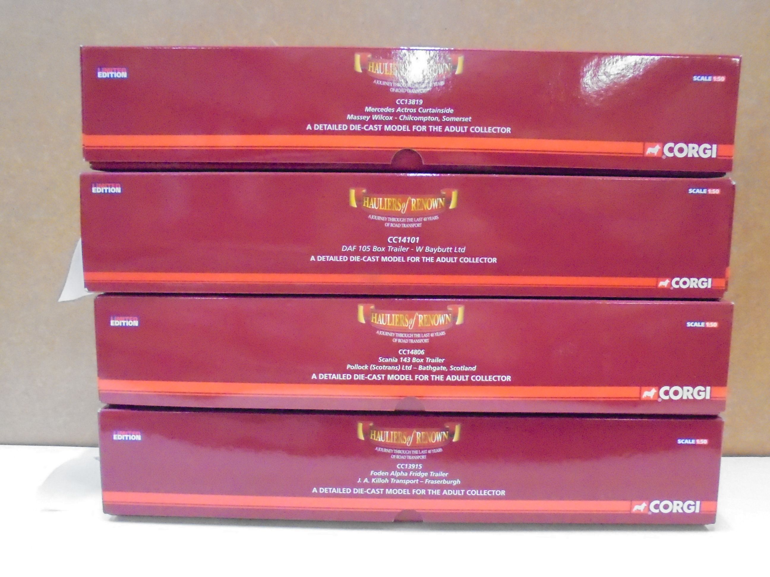 Four boxed 1:50 Corgi Hauliers of Renown diecast to include Foden Alpha Fridge Trailer (CC13915), - Image 2 of 2