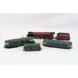 Four OO gauge locomotives to include 2 x Hornby featuring Duchess of Sutherland & D7063 and Lima x 2