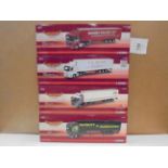 Four boxed 1:50 Corgi Hauliers of Renown diecast to include Foden Alpha Fridge Trailer (CC13915),