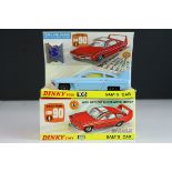 Boxed Dinky 108 Joe 90 Sam's Car diecast model in pale blue, with inner display stand, lapel badge