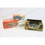Three boxed Russian diecast military models to include to include 1:43 SU-100 WWII Tank self