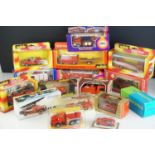 Collection of 16 boxed diecast fire service vehicles, to include Solido, Siku, Eligor, Brumm etc,