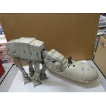 Star Wars - Playworn original Kenner Star Wars AT-AT and Rebel Alliance Transport Ship,