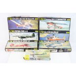 Five boxed 1:50 scale Heller plastic model kits to include Socata MS 235 GT Rallye, Stampe SV4-C,