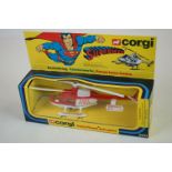 Boxed Corgi 929 Superman Daily Planet Jetcopter diecast model, diecast and box near mint