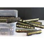 Group of OO gauge rolling stock items, comprising 30 coaches, to include Tri-ang, Hornby, Airfix,