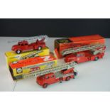 Three boxed diecast fire engines, to include Marklin Magirus-Feuerwehrieiter 8023, small label to