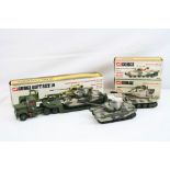 Three boxed Corgi military diecast models to include 901 Centurion mk II (with missiles), 900