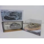 Boxed 1:50 Corgi adversaries T34/85 Tank (US 516010) and boxed 1:50 Corgi Legends Panther Ausf .F