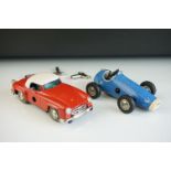 Two clockwork Schuco Micro Racer diecast models to include 1044 Mercedes 190 SL in red and 1040