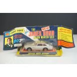 Boxed Corgi 270 James Bond 007 Aston Martin DB5 diecast model, showing some paint chips. With