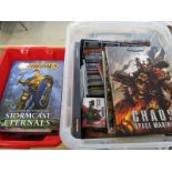 Large assortment of Games Workshop Warhammer rule books and magazines, as well as other gaming