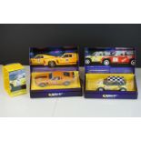 Two boxed ltd edn Scalextric slot cars to include C2485A Mini Cooper Challenger No 6 & C2436A Ford