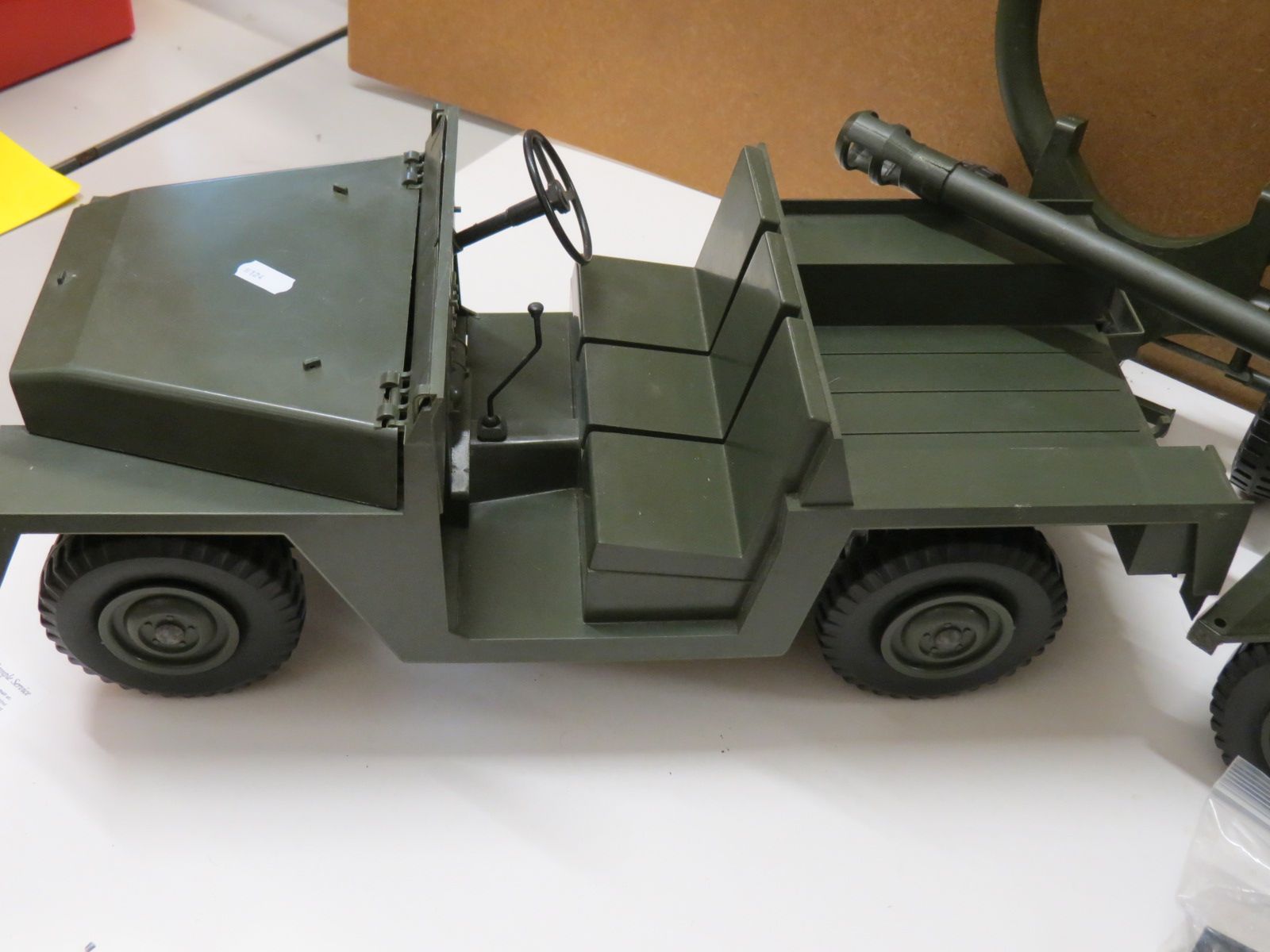 Two original Palitoy Action Man vehicles to include Army Landrover and 105mm Light Gun, with - Image 2 of 5