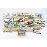 20 x Matchbox unbuilt plastic model kits to include, PK-16 HS. MK-1 Harrier, PK-37 Sea Harrier, PK-