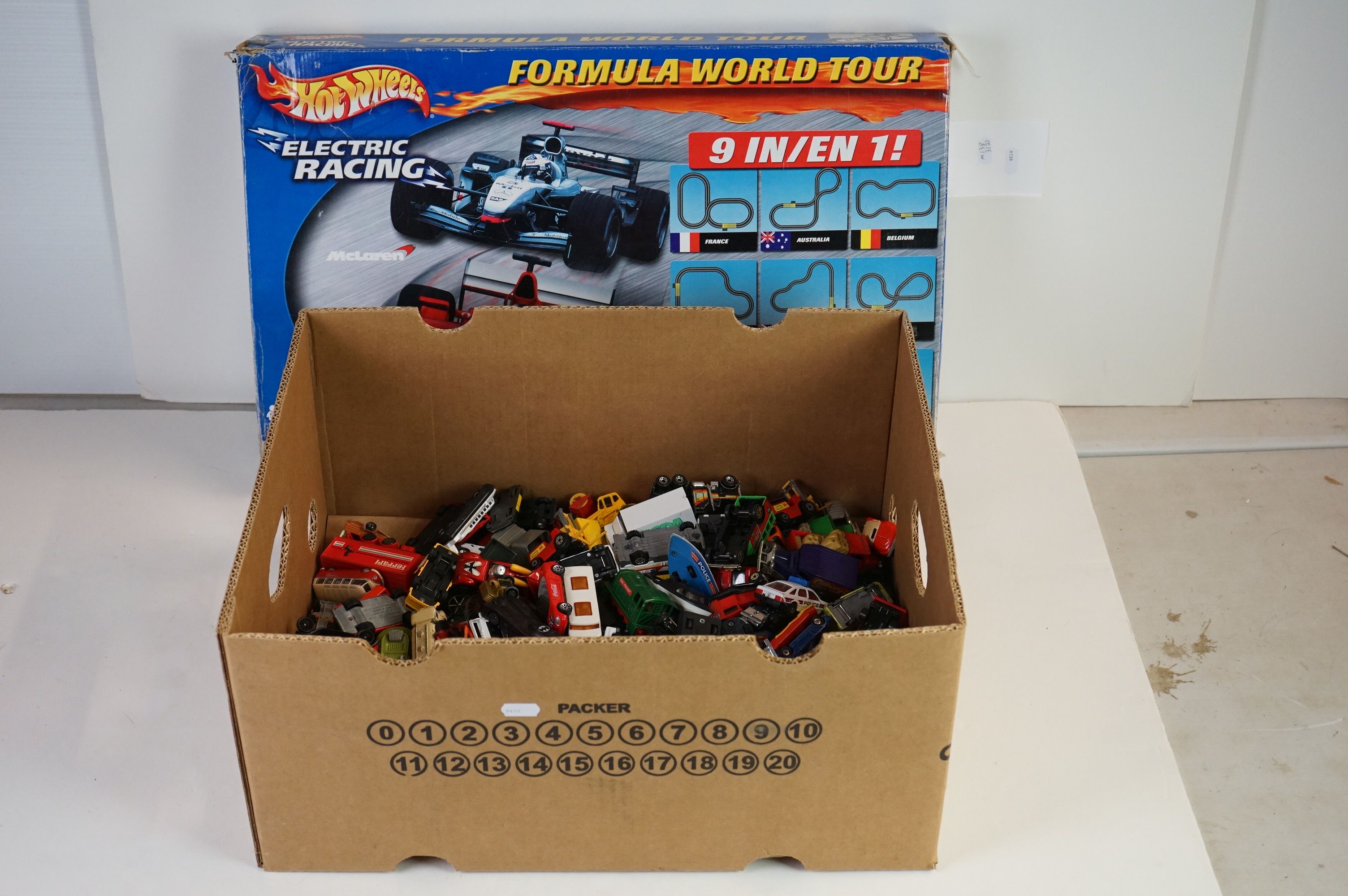 Play worn diecast vehicles to include Matchbox, Corgi, Ertl, Husky, Dinky, approx 100. Also included