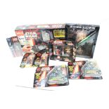 Star Wars - Eight boxed & carded Star Wars toys and games to include 2 x Darth Maul action