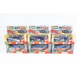 Ex Shop Stock - Six boxed Dinky diecast models to include 3 x 201 Plymouth Stock Car and 3 X 390