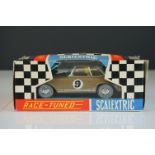 Boxed Scalextric C32 Mercedes slot car in brown (vg)