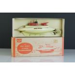 Boxed Sucliffe Models Sea Wolf Atomic Submarine model, in pale yellow, with key, some