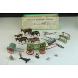 Boxed Britains 6F General Purpose Plough plus additional accessories and figures, play worn