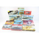 Seven 1:72 scale boxed unbuilt plastic model kits to include 3 x Heller (Potez 63-11, DH 89 Dragon