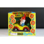 Boxed Corgi Comics 801 Noddy's Car diecast model with golly to back variant, model and box near mint