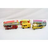 Three boxed Siku Super Series diecast models to include V319 ADAC tow truck, V261 Fire Truck and