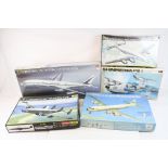 Four boxed 1:72 scale Heller unbuilt plastic model kits to include Douglas DC-6B Super-