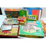 Collection of toys and games to include Britains Riding Stable, Pedigree The Champions Stable for