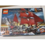 Boxed Lego Pirates of the Caribbean On Stranger Tides 4195 Queen Anne's Revenge, missing Chef mini
