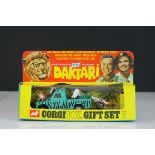 Boxed Corgi Gift Set 7 Daktari Land Rover 109 WB with figures and animals diecast model, complete