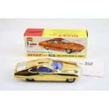 Boxed DInky 352 Gerry Anderson's UFO SHADO Ed Straker's Car diecast model in gold, with blue