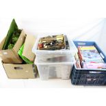 Large group of model railway accessories to include sceneray, tracksie buildings (plastic and