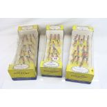 Ex Shop Stock - Three boxed Britains 7244 Eyes Right figure sets, all complete with figures in