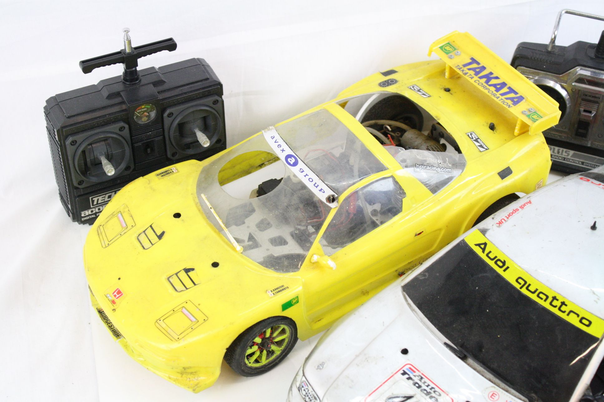A Kyosho Nitro 4WD remote control car on an alloy chassis with a belt driven GX11X engine and a - Image 7 of 8