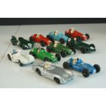 10 Crescent diecast racing car models all with drivers to include D Type Jaguar 3.5 litre Sports,