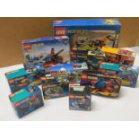 11 x boxed Lego sets to include 1731 Ice Planet Scooter, 6033 Treasure Transport, 6115 Shark