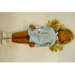 Sasha 105 Blonde doll with original gingham dress, vg condition
