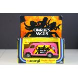 Boxed Corgi 434 Charlie's Angels Custom Van diecast model in near mint condition with excellent