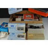 12 Boxed plastic and metal O gauge model railway kits to include 5 x Peco Wonderful Wagon Kits,