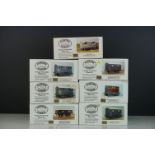 Seven boxed Parkside Dundas O gauge Vans, Wagons and Trucks to include PS34, PS05, PS39, PS29 x 2,