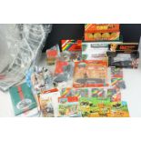 Selection of Britains plastic farm animals and accessories, carded and loose, together with boxed